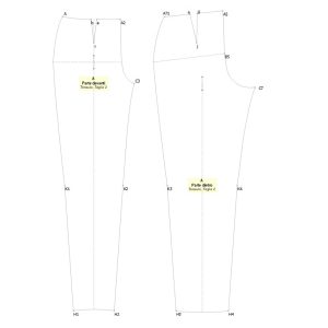 Cartamodello PDF Pantaloni modello base taglia su misura
